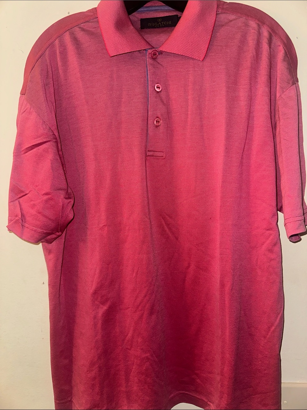 Bugatchi Men’s Hot Pink Polo Shirt